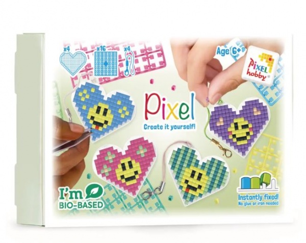 Kit 4 porte-Clés Coeur : smileys