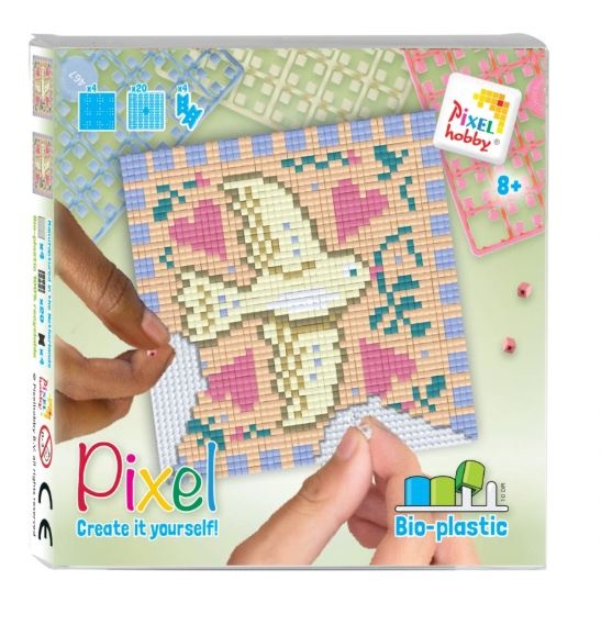 Kit pixel Colombe de la paix 4 mini-plaques