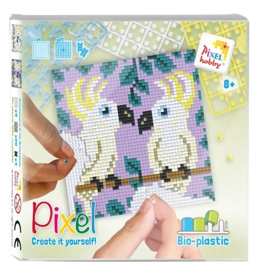 Kit pixel Cacatoés 4 mini-plaques