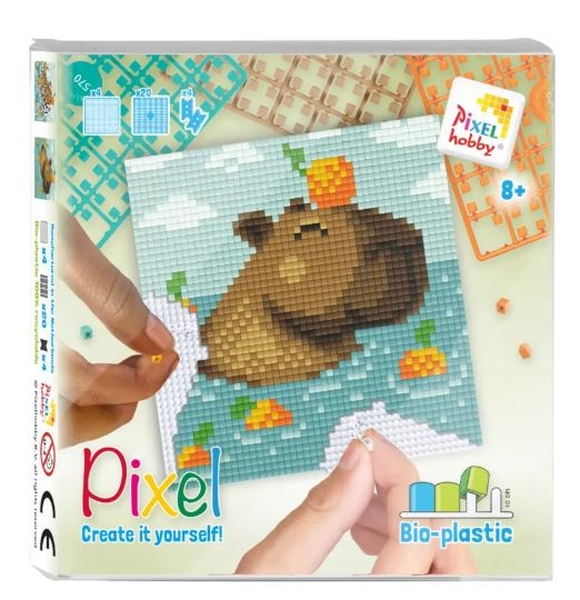 Kit pixel Capybara  4 mini-plaques