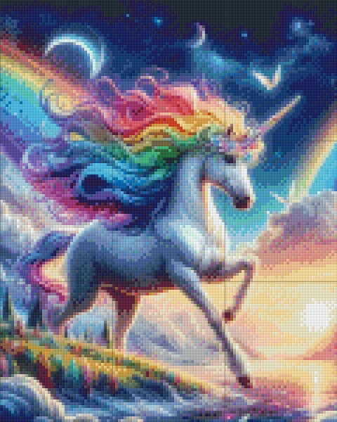 La Licorne Arc-en-Ciel dans un rêve étoilé