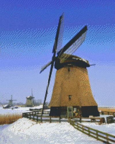 Moulin sous la neige