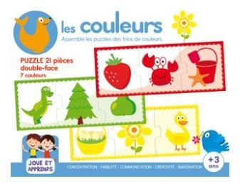 Boîte de jeux Les couleurs 7 puzzles + 3 ans