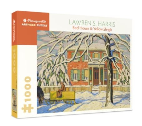 Maison rouge et traineau jaune de Lawrence S.Harris puzzle 1000 pièces