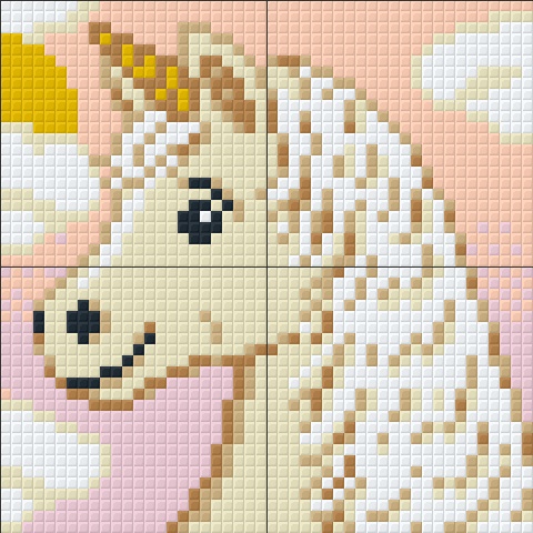 Kit pixel licorne 4 mini-plaques