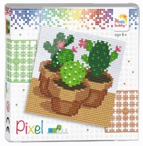 Kit pixel cactus 4 mini-plaques