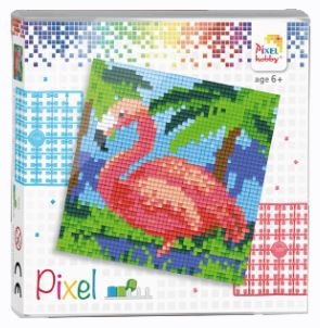Kit pixel flamant 4 mini-plaques