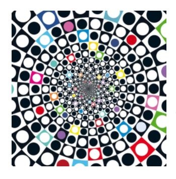 Motif graphique couleur : centre
