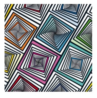 Motif graphique couleur : cube