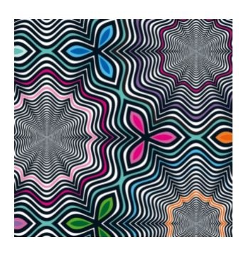 Motif graphique couleur : fleurs