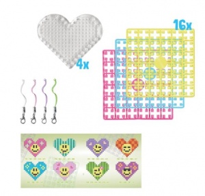 Kit 4 porte-Clés Coeur : smileys