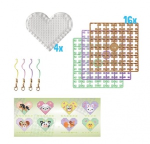 Kit 4 porte-Clés Coeur : animaux de la ferme