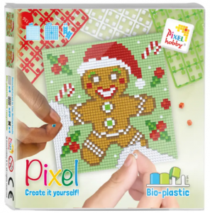 Kit pixel Bonhomme en pain épice  4 mini-plaques