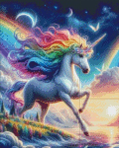 La Licorne Arc-en-Ciel dans un rêve étoilé