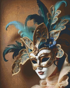 Masque d'Or et de Turquoise
