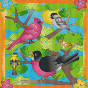 Oiseaux colorés de la canopée