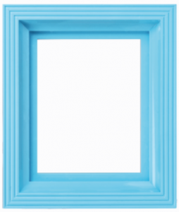 Cadre bleu clair 1 plaque