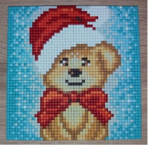 Kit pixel chien de noël 4 mini-plaques