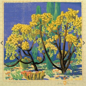 Cholla et Sahuaro (Saguaro) : Gustave Baumann 500 pièces