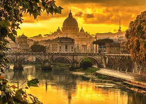 Lumière dorée sur Rome, 1000 pièces