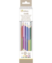 Tube de 12 crayons double pointes - Avenue mandarine