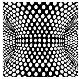 Motif graphique noir et blanc : Illusion