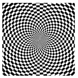 Motif graphique noir et blanc : Illusion