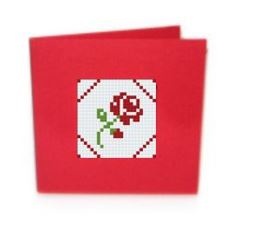 ROSE couleur rouge avec carte