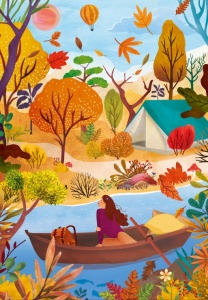 Autumn colors - Heln.illustration- Pieces & Peace  1000 pièces